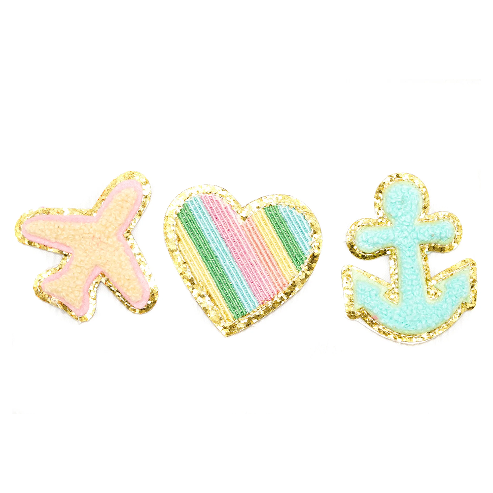 Airplane | Heart | Anchor Patch Set