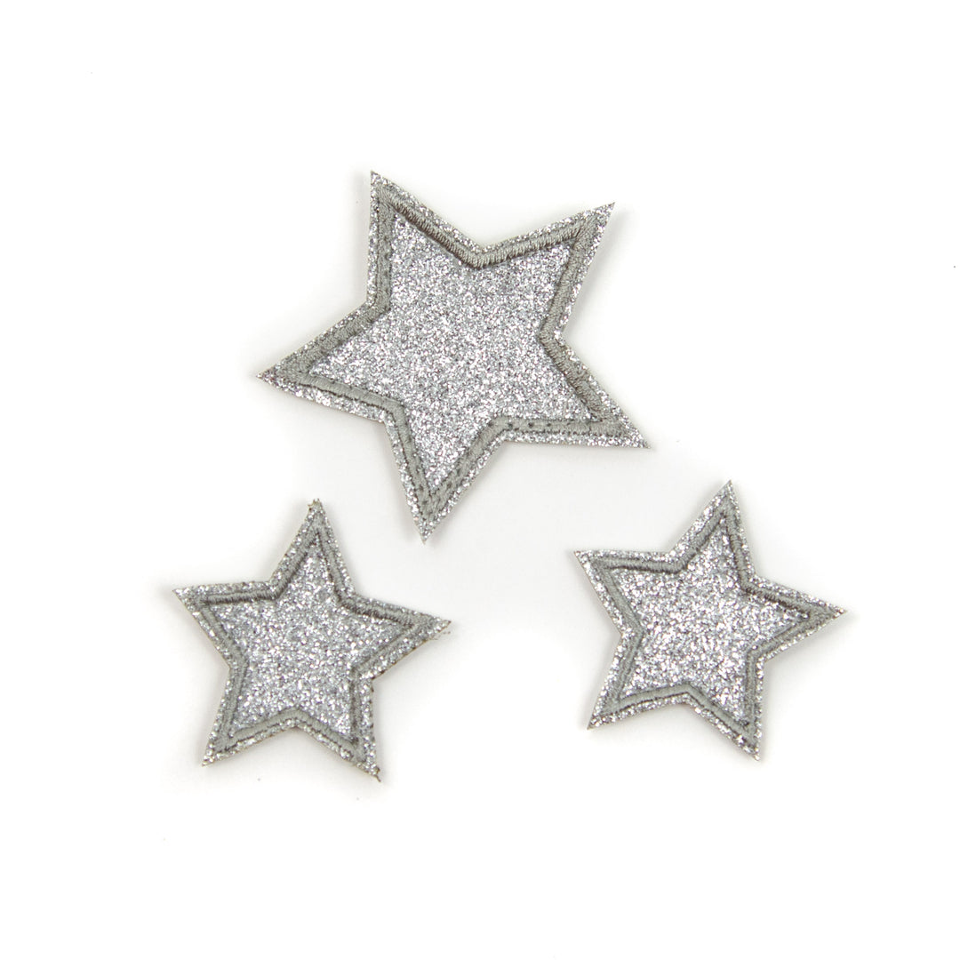 Silver Stars Patch Set