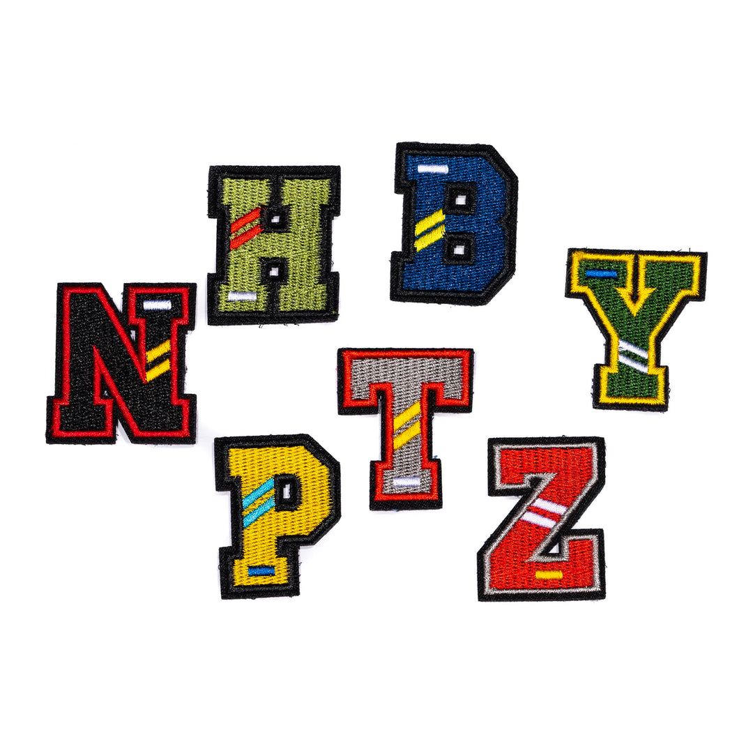 1" Small Varsity Letter Patches — Assorted Colors