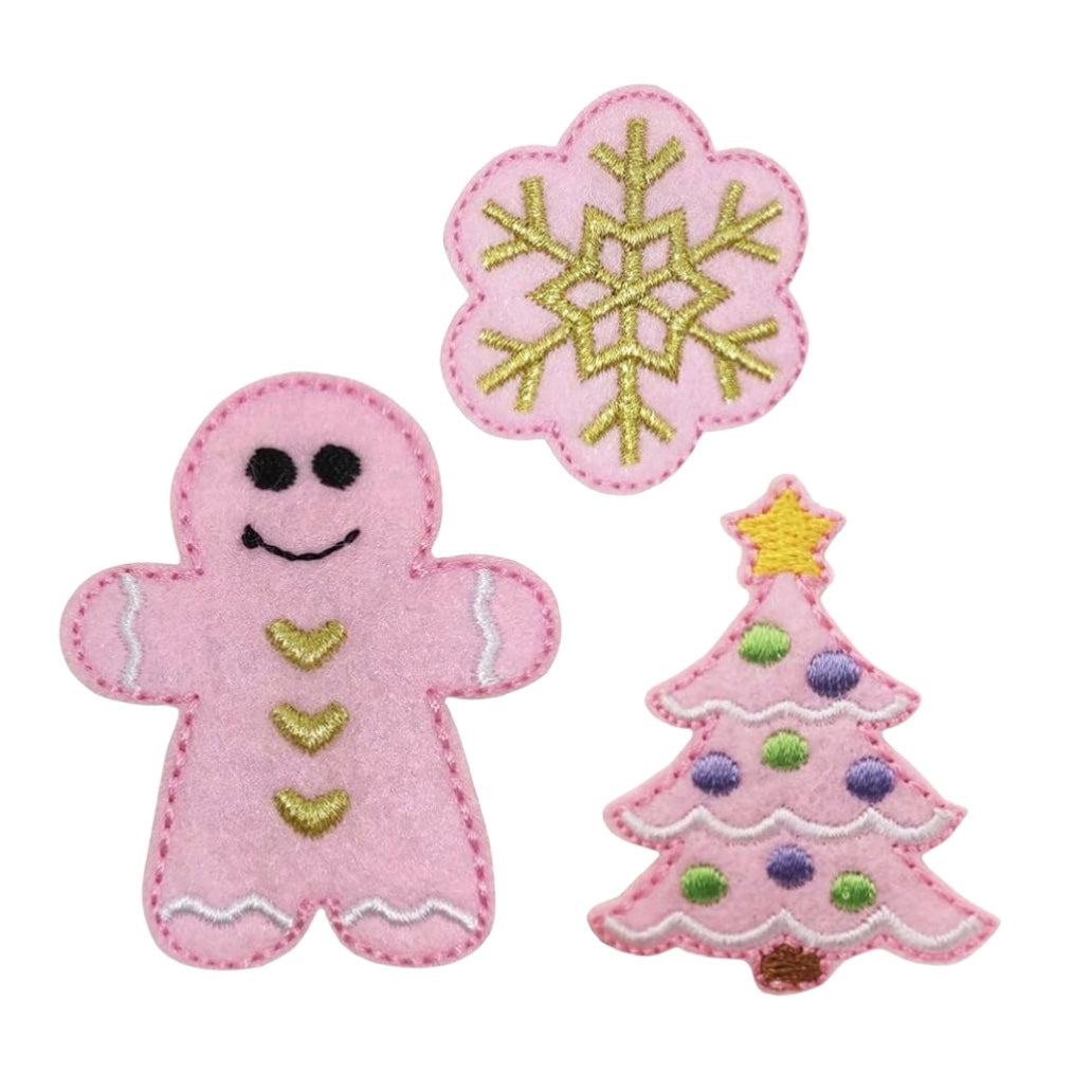 A Pink Holiday Patch Set by