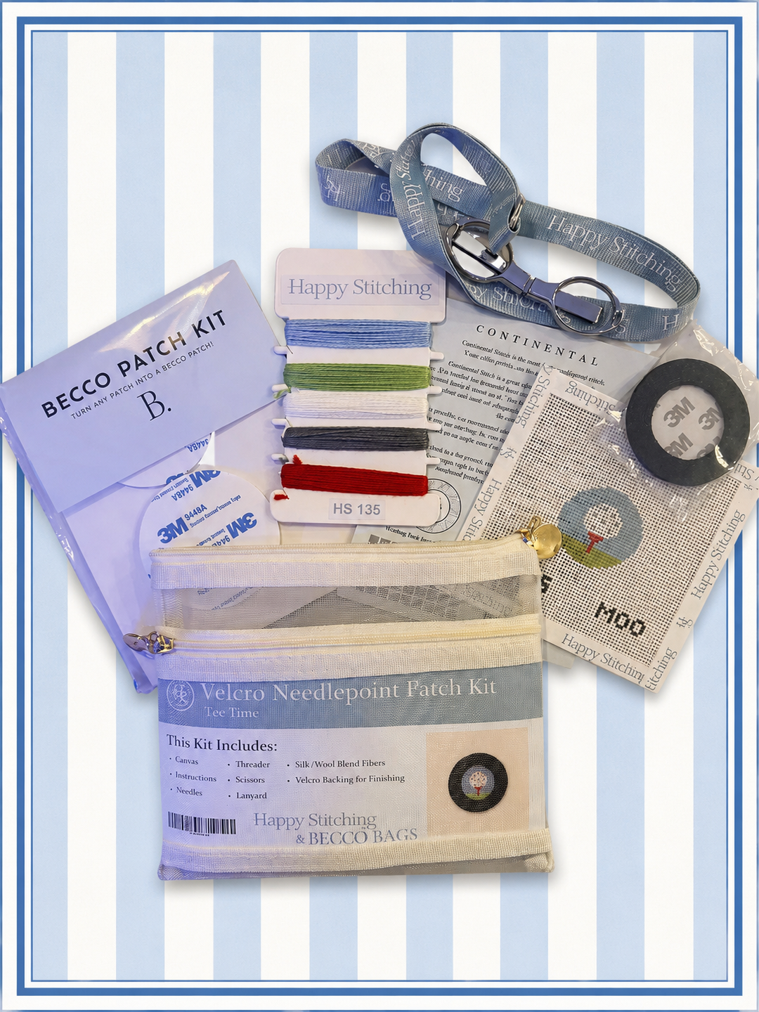 Becco X Happy Stitching Needlepoint Patch Kit