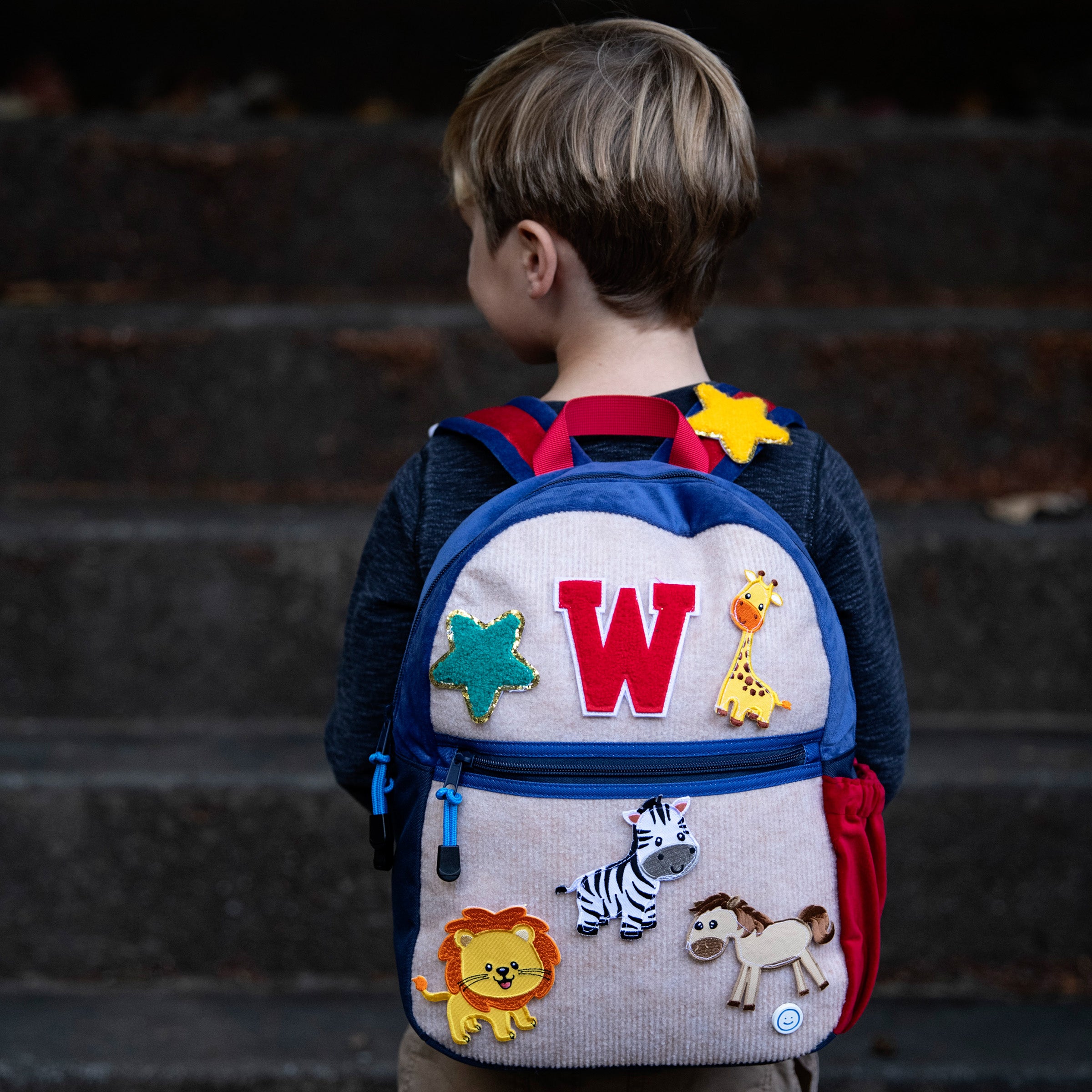 Customise Kid's Backpack with Velcro Patches