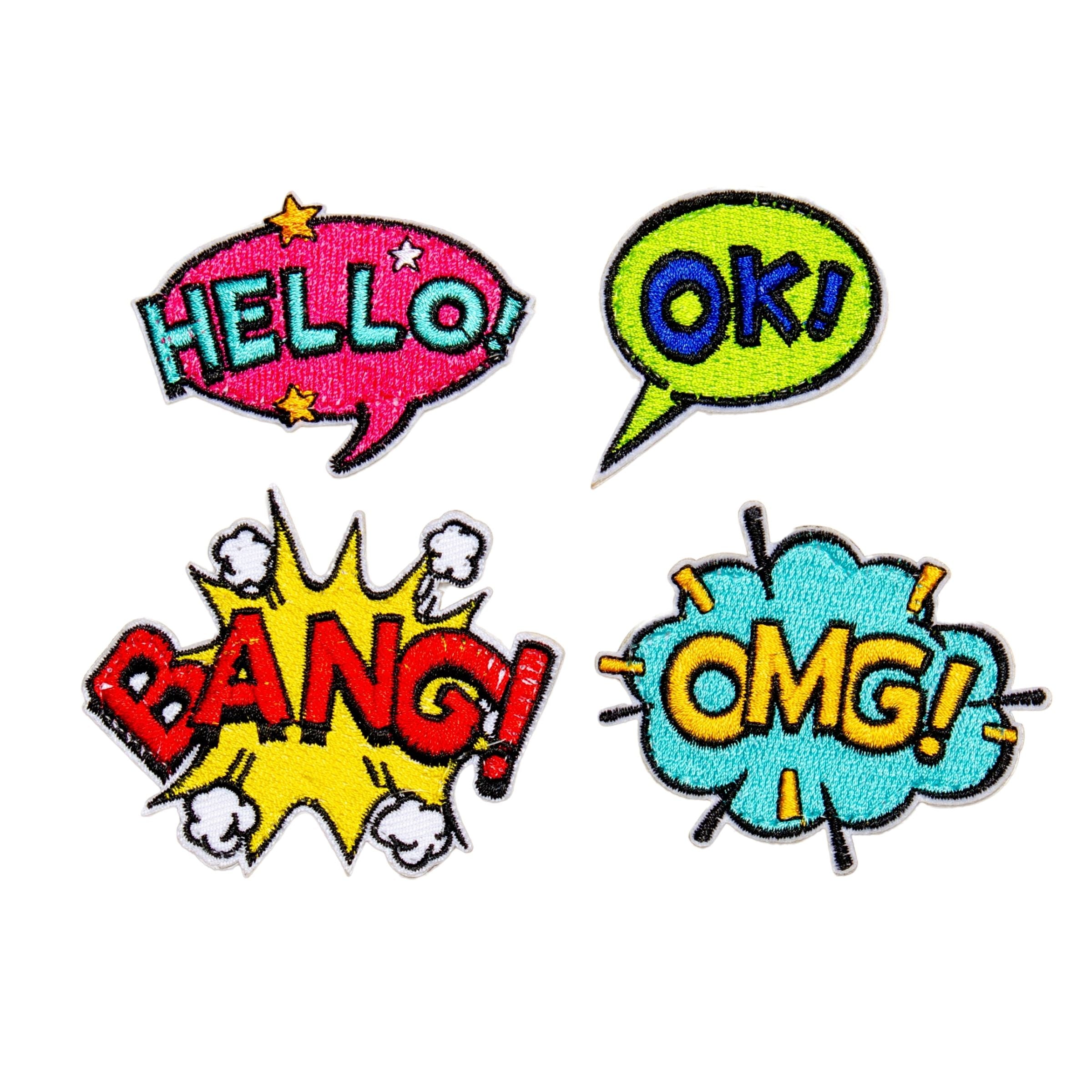 Comic Word Bubbles Patch Set – Becco Bags