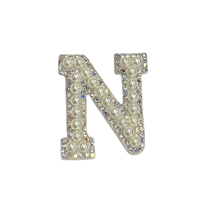 Diamond Pearl Letter Patches