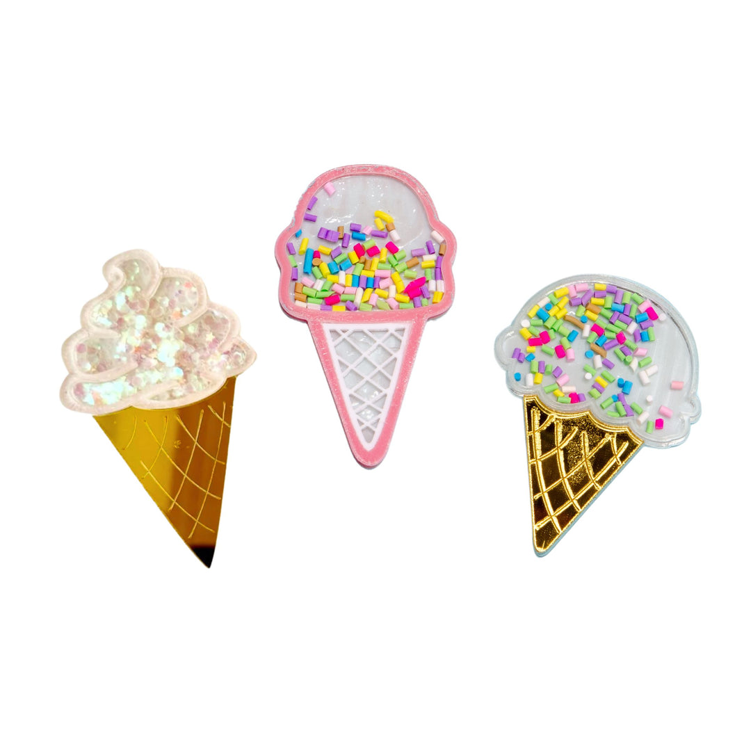 Ice Cream Cone Acrylic Patch Set