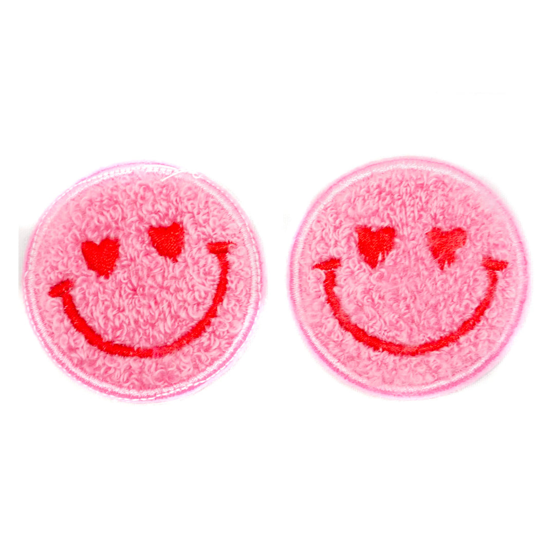 Pink Smilies Patch Set